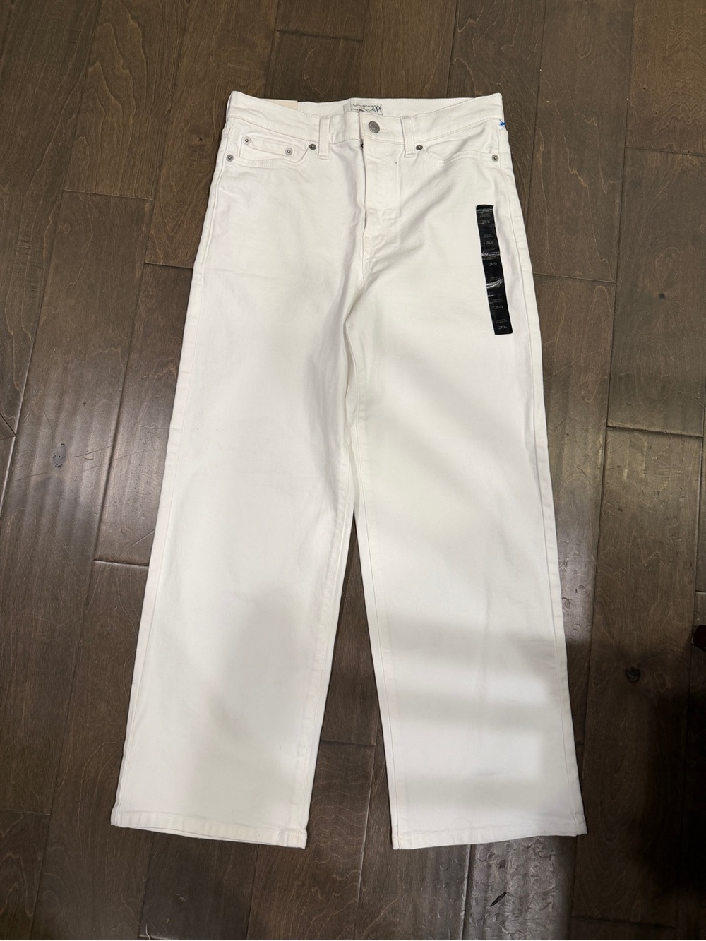 Banana Republic High Rise Straight Fit White Relaxed Jeans NWT